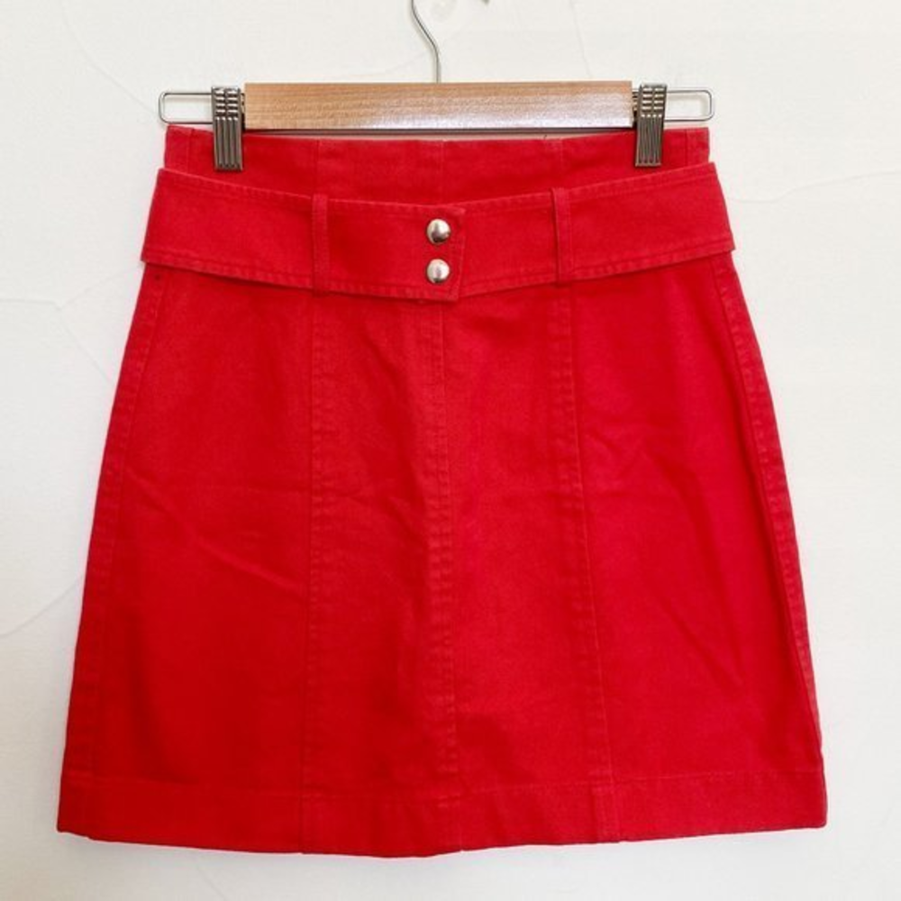 INTERMIX Red NWT Abigail Mini‎ Skirt Size 0
